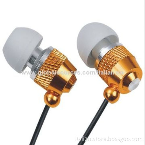 Metal stereo in-ear earphone, wholesale